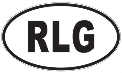 RLG - 3 Letter Initials Oval Sticker