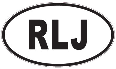 RLJ - 3 Letter Initials Oval Sticker