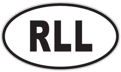 RLL - 3 Letter Initials Oval Sticker