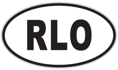 RLO - 3 Letter Initials Oval Sticker
