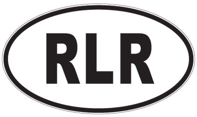 RLR - 3 Letter Initials Oval Sticker
