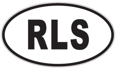 RLS - 3 Letter Initials Oval Sticker