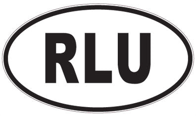 RLU - 3 Letter Initials Oval Sticker