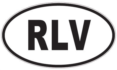 RLV - 3 Letter Initials Oval Sticker