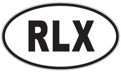 RLX - 3 Letter Initials Oval Sticker
