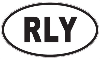 RLY - 3 Letter Initials Oval Sticker
