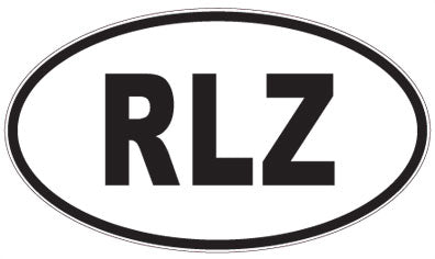 RLZ - 3 Letter Initials Oval Sticker