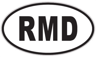 RMD - 3 Letter Initials Oval Sticker
