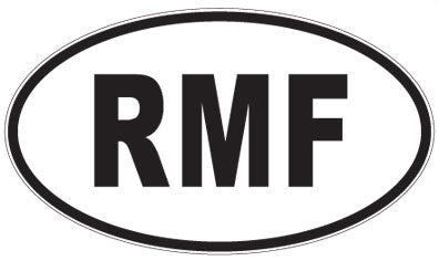 RMF - 3 Letter Initials Oval Magnet