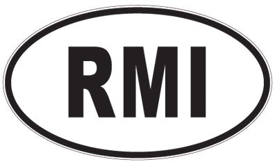 RMI - 3 Letter Initials Oval Sticker