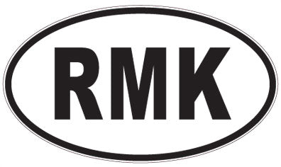 RMK - 3 Letter Initials Oval Sticker
