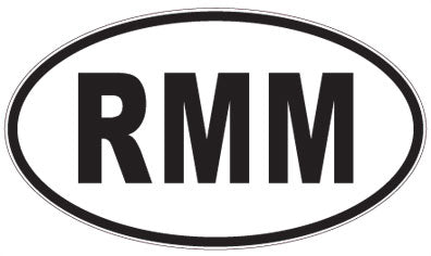 RMM - 3 Letter Initials Oval Sticker