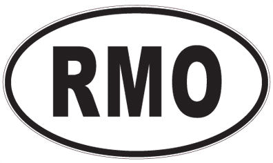 RMO - 3 Letter Initials Oval Sticker