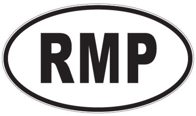 RMP - 3 Letter Initials Oval Sticker
