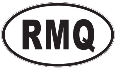 RMQ - 3 Letter Initials Oval Sticker