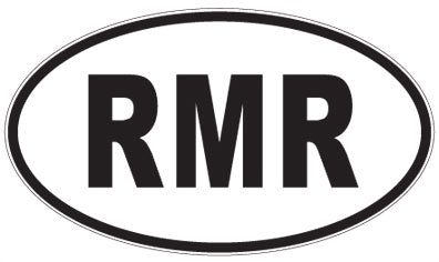 RMR - 3 Letter Initials Oval Sticker