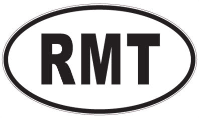 RMT - 3 Letter Initials Oval Sticker