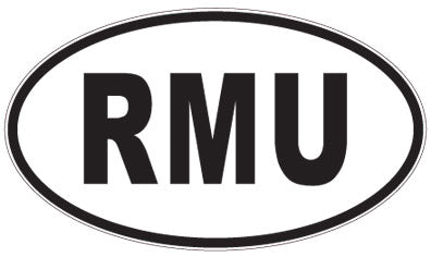 RMU - 3 Letter Initials Oval Sticker