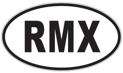RMX - 3 Letter Initials Oval Sticker