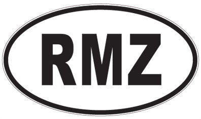 RMZ - 3 Letter Initials Oval Sticker