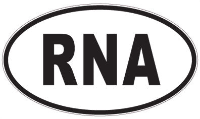 RNA - 3 Letter Initials Oval Sticker