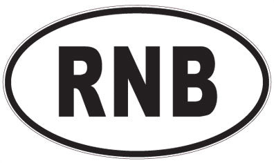 RNB - 3 Letter Initials Oval Sticker
