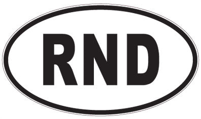 RND - 3 Letter Initials Oval Sticker