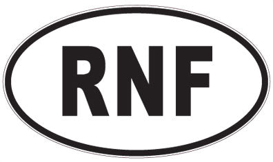 RNF - 3 Letter Initials Oval Sticker