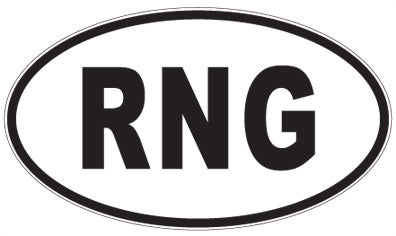 RNG - 3 Letter Initials Oval Sticker