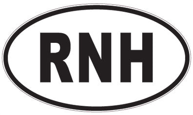 RNH - 3 Letter Initials Oval Sticker