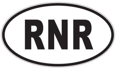 RNR - 3 Letter Initials Oval Sticker