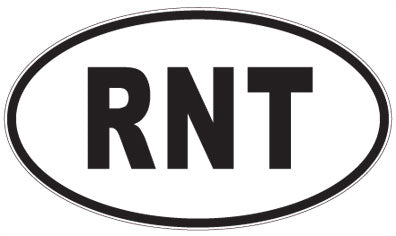 RNT - 3 Letter Initials Oval Sticker