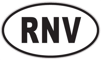RNV - 3 Letter Initials Oval Sticker