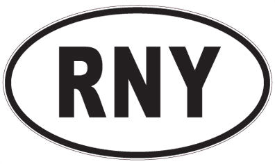 RNY - 3 Letter Initials Oval Sticker