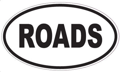 ROADS - Oval Sticker