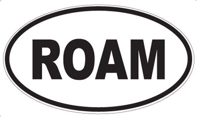 ROAM - Oval Sticker