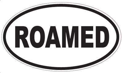 ROAMED - Oval Sticker
