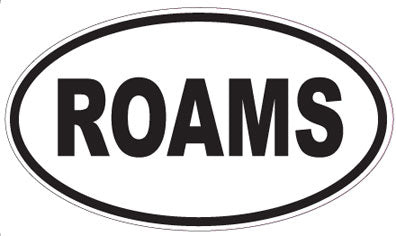 ROAMS - Oval Magnet