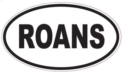 ROANS - Oval Sticker
