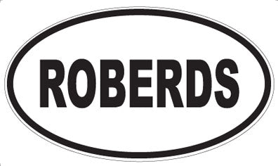 ROBERDS - Oval Sticker