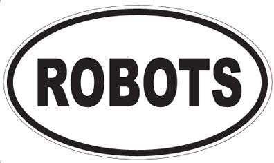 ROBOTS - Oval Sticker