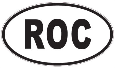ROC - 3 Letter Initials Oval Sticker