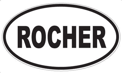 ROCHER - Oval Sticker