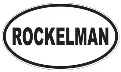 ROCKELMAN - Oval Sticker