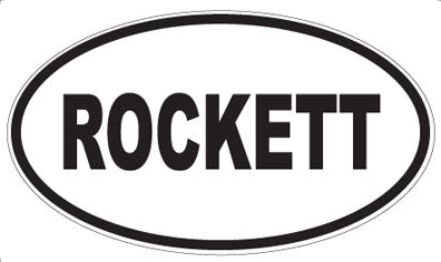 ROCKETT - Oval Sticker