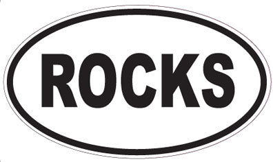 ROCKS - Oval Magnet
