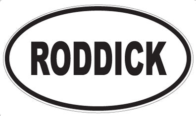 RODDICK - Oval Sticker