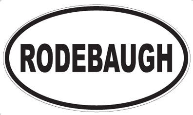 RODEBAUGH - Oval Sticker