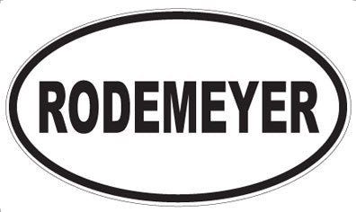 RODEMEYER - Oval Sticker