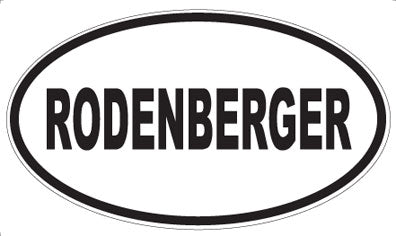 RODENBERGER - Oval Sticker